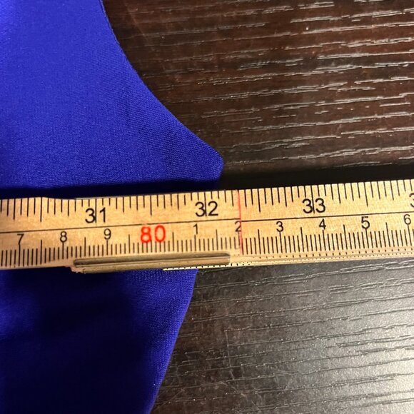 BCX Women’s Ruffled Dress With Studded Shoulders Size Large Blue - Picture 6 of 7